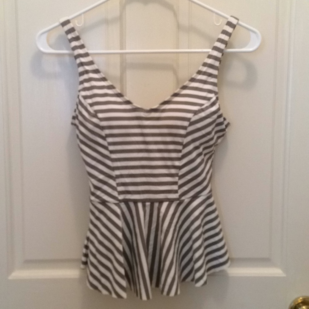 Anthropologie peplum 2-piece swimsuit.